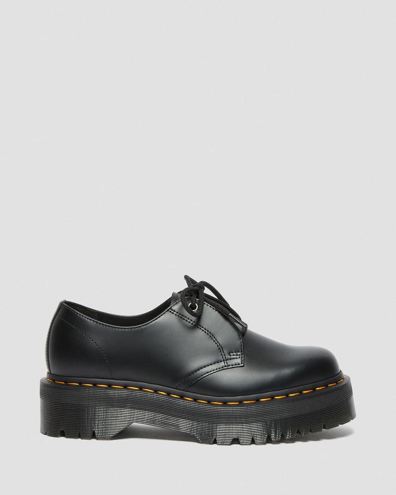 Dr Martens Jarrick Lo Smooth Leren Platform Schoenen Heren Zwart | NL 191RVD